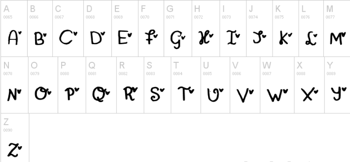 Mini Heart Font