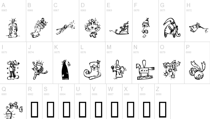 KR Christmas 2002 Font