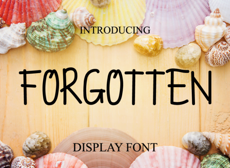 Forgotten Typeface Font