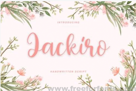 Jackiro - handwritten script Font