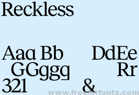 Reckless Font Family