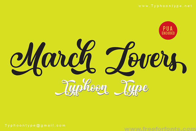 March Lovers Font
