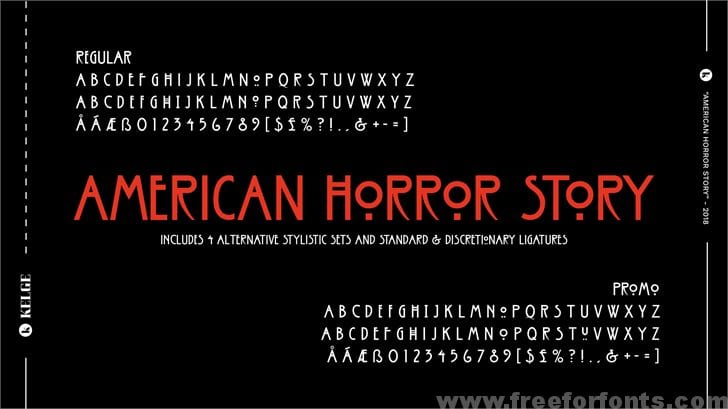 American Horror Story Font Free Download