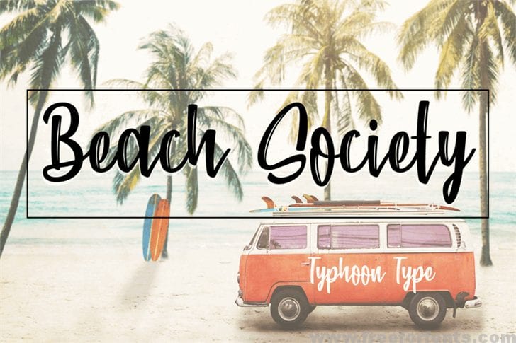 Beach Society font Free Download