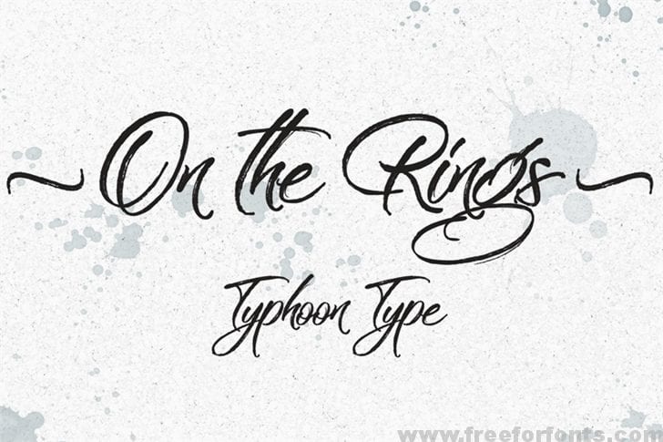 On the Rings Font Free Download