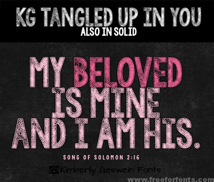 KG Tangled Up In You Font Free Download