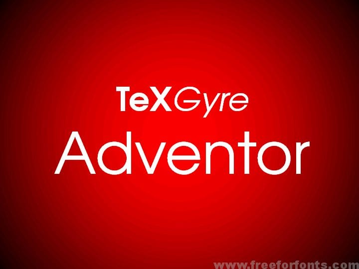 TeXGyreAdventor Font Free Download