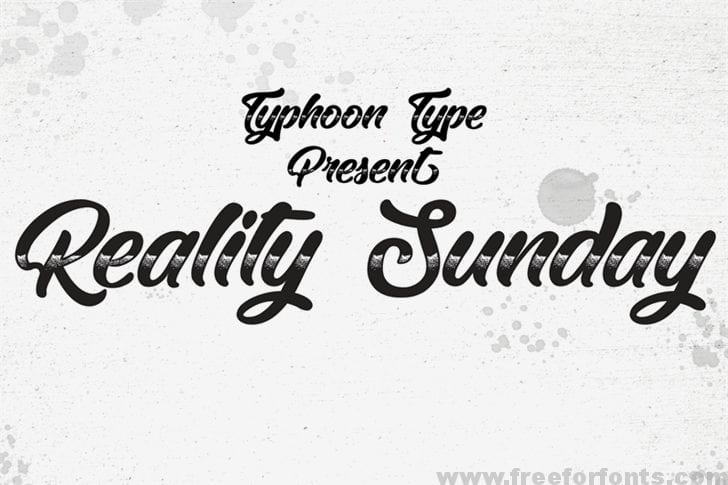 Reality Sunday  Font Free Download