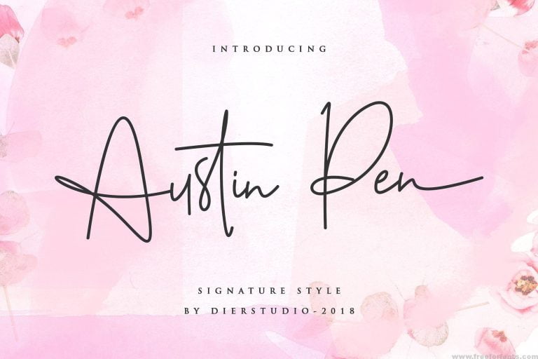 Austin Pen Signature Font Free Download