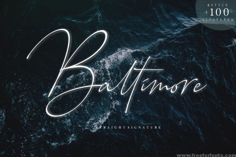 Baltimore Signature Font Free Download