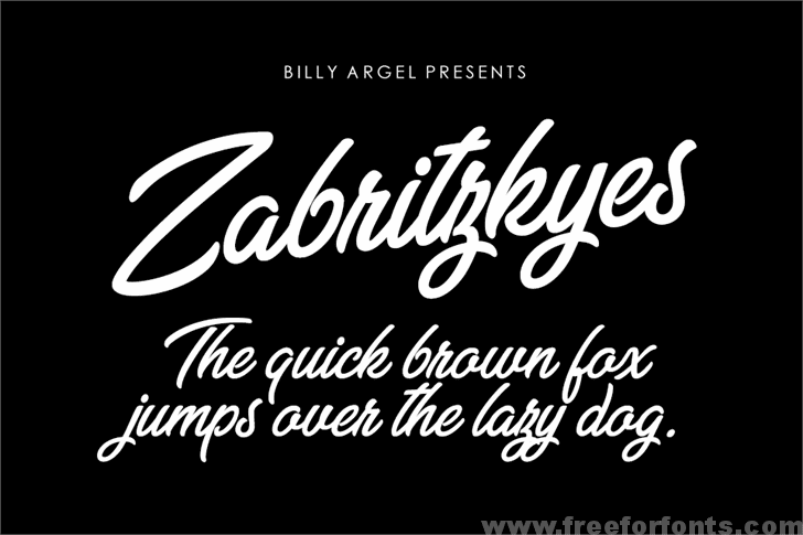 Zabritzkyes Personal Use Font Free Download
