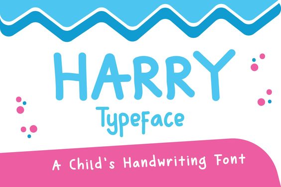 Harry Typeface - A Child's Handwriting Font