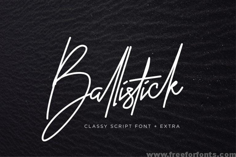 Ballistick Signature Font Free Download