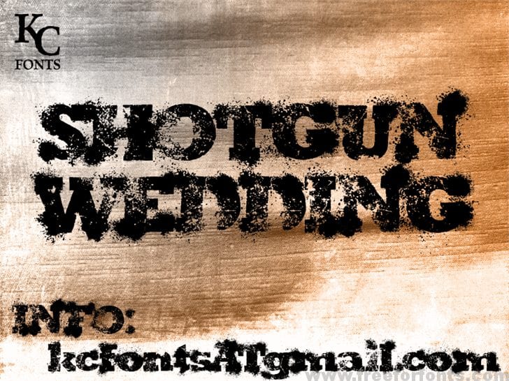 Shotgun Wedding Font Free Download
