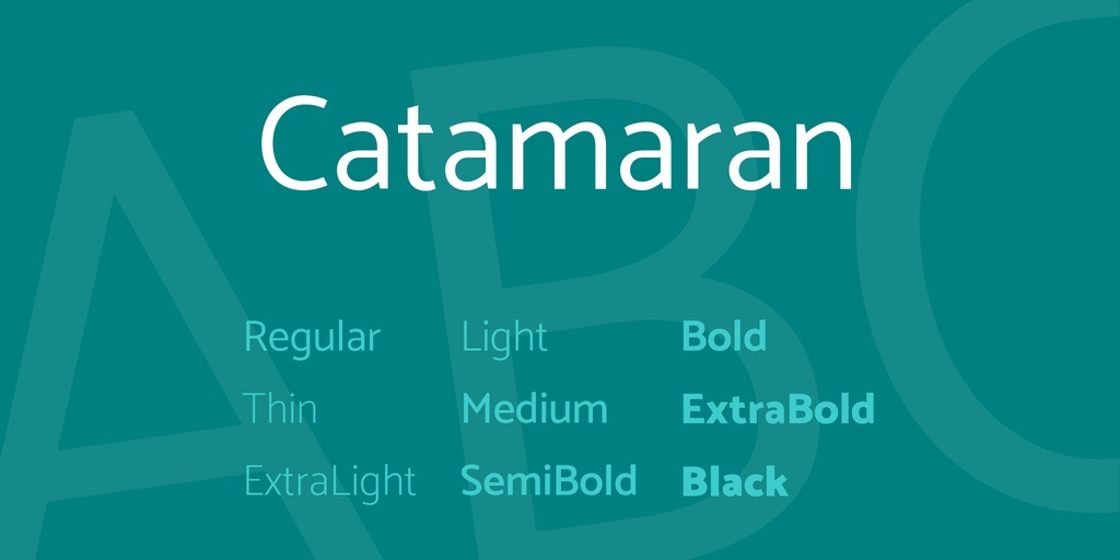 catamaran font family free download
