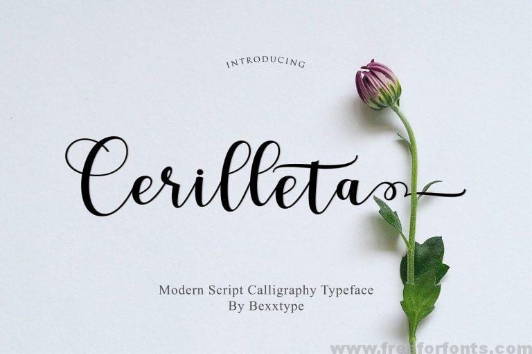 Cerilleta Script Font Free Download