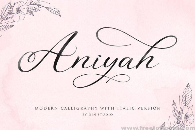 Aniyah Calligraphy Font Free Download