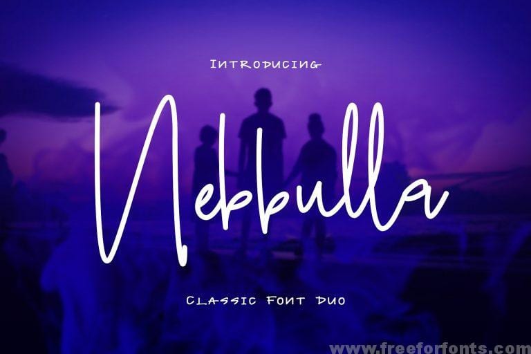 Nebbulla Handwriting Font Free Download