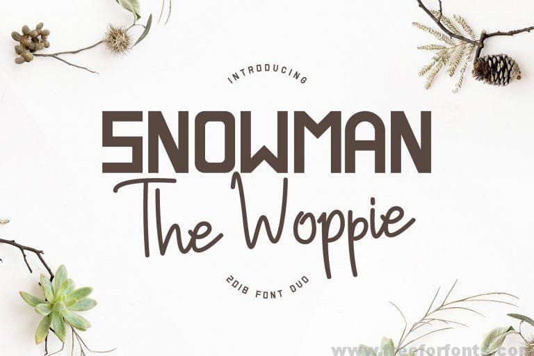 Snowman The Woppie Font Duo Free Download