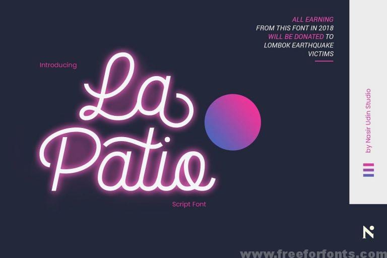 La Patio Script Font Free Download