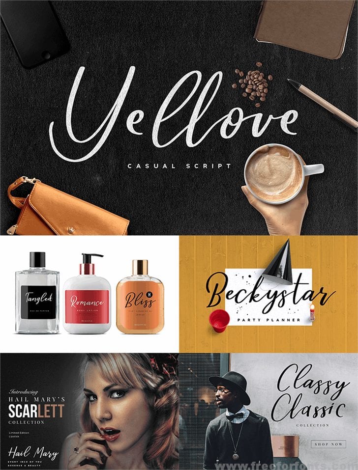 Yellove  Font Free Download