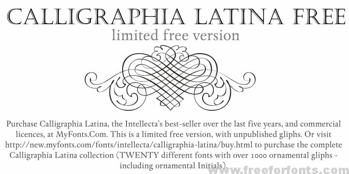 Calligraphia Latina Font Free Download