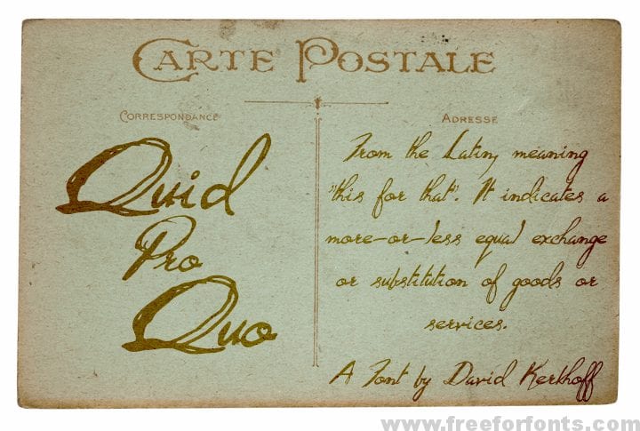 Quid Pro Quo  Font Free Download