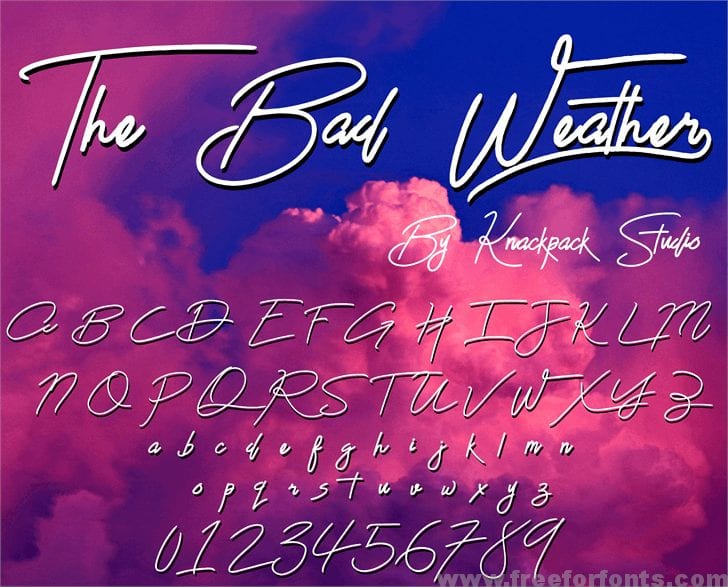 The Bad Weather  Font Free Download