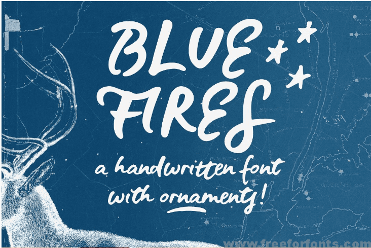 Blue Fires Script Font Free Download