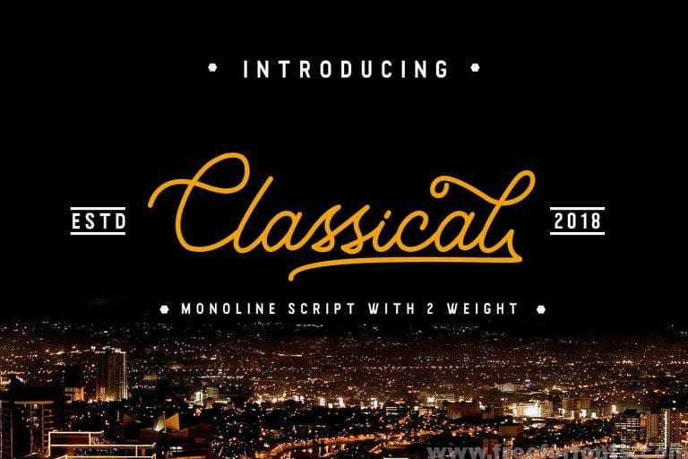 Classical Monoline Script Font Free Download