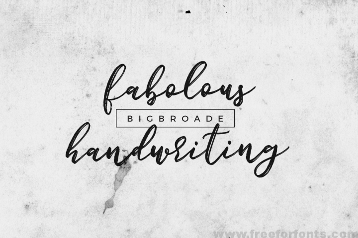 Bigbroade Brush Font Free Download