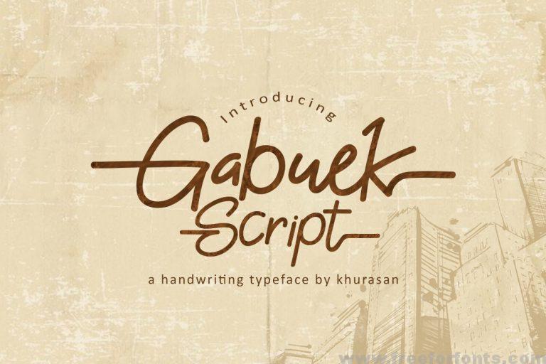 Gabuek Script Font Free Download