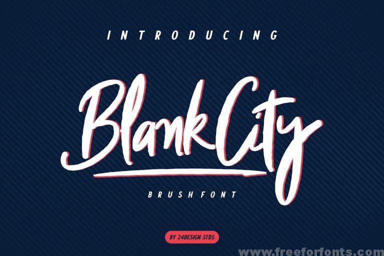 Blank City Brush Font Free Download