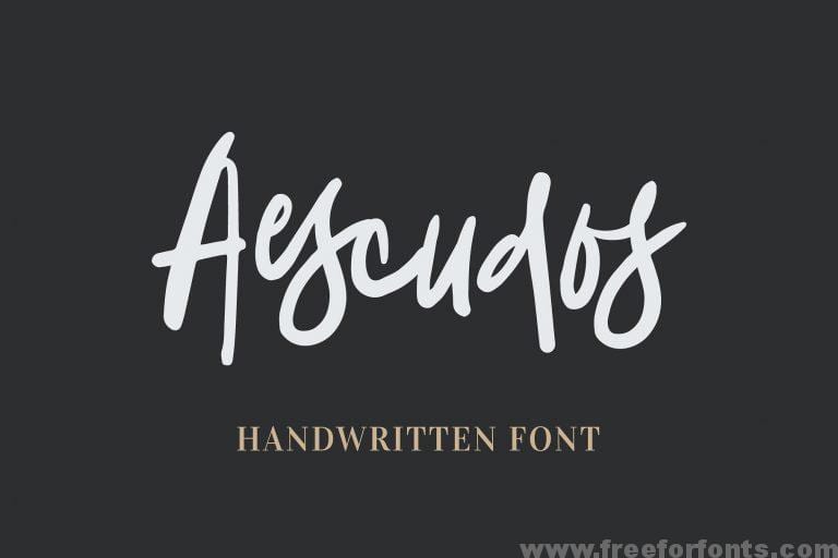 Aescudos Handwritten Font Free Download