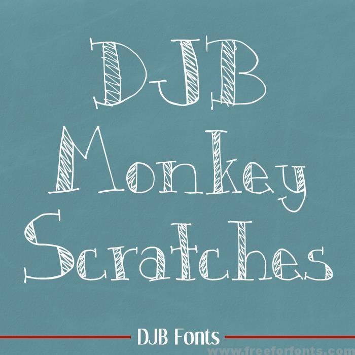 DJB Monkey Scratches Font Free Download