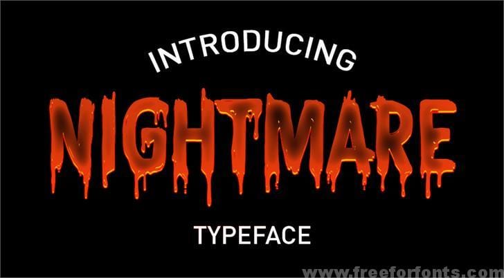 CF Nightmare PERSONAL Font Free Download