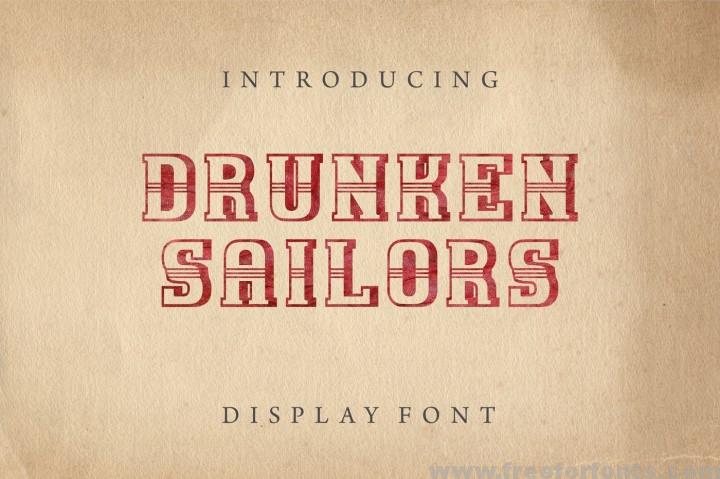 Drunken Sailors display font