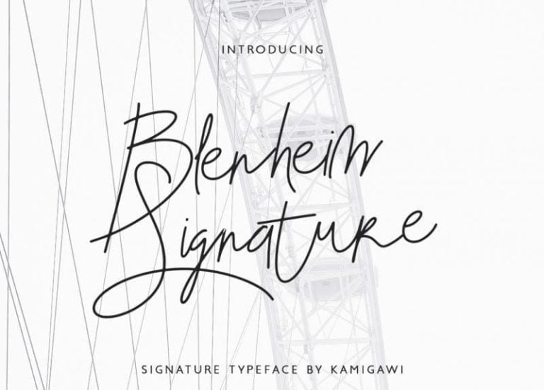 Blenheim Signature Font
