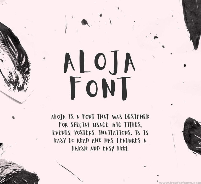 Aloja Handwritten Font Free Download