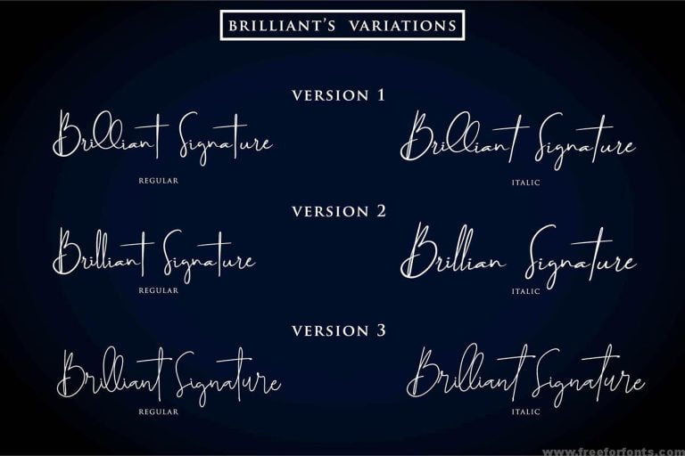 Brilliant Signature Font Free Download