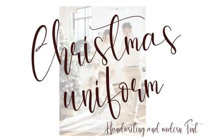 Christmas Uniform Script Font