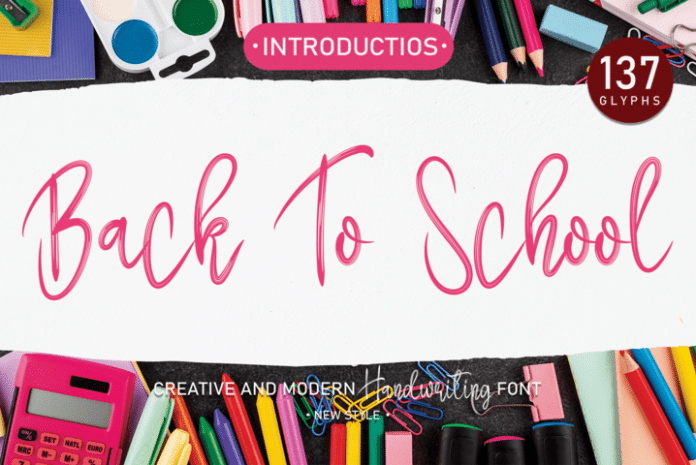 Back To School Brush Font