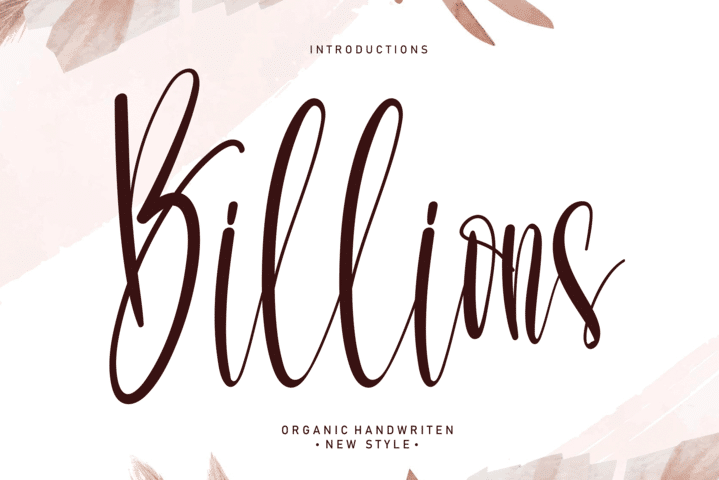 Billions Script Font