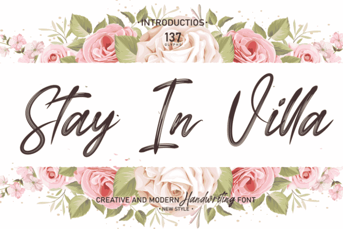 Stay In Villa Brush Font