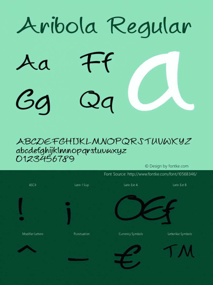 128 Bit Aribola Font