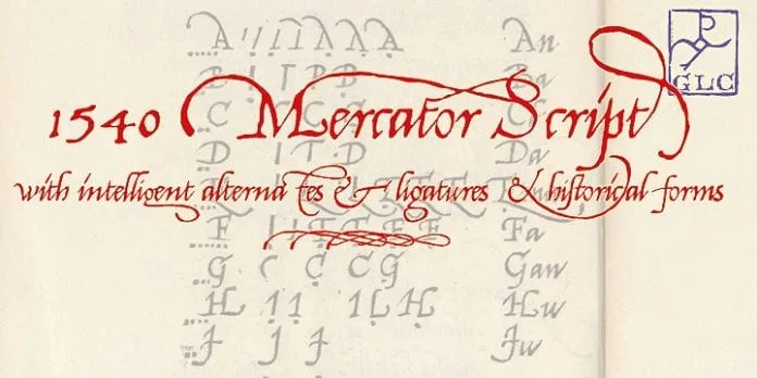 1540 Mercator Script Font