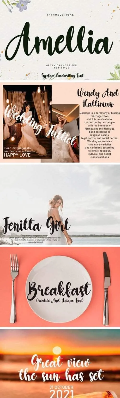 Amellia Script Font
