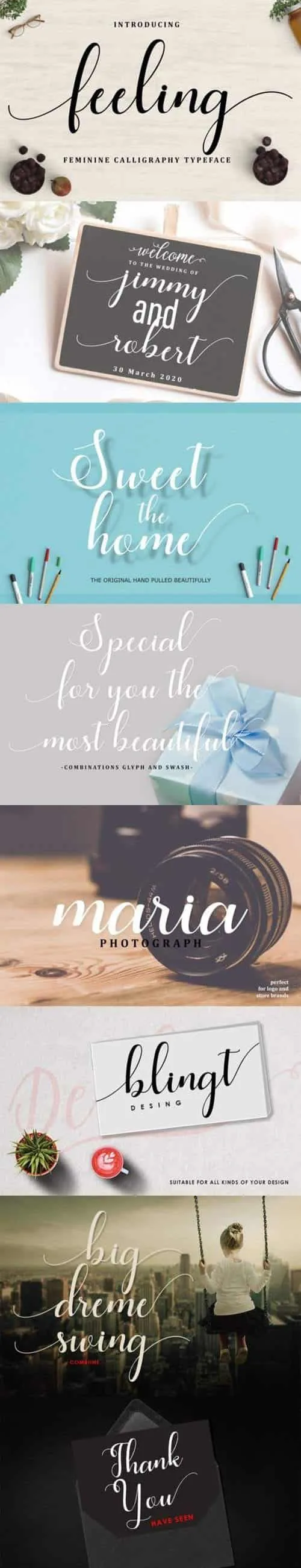 Feeling Script - Feminine Calligraphy Typeface