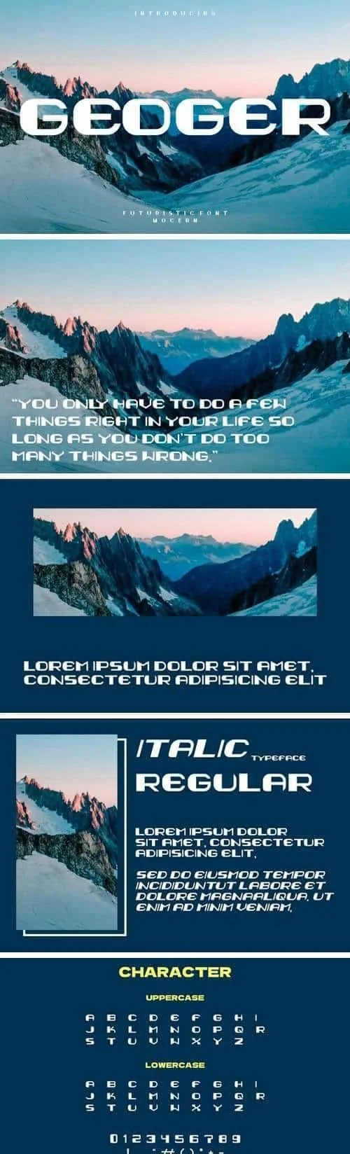 Geoger Display Font