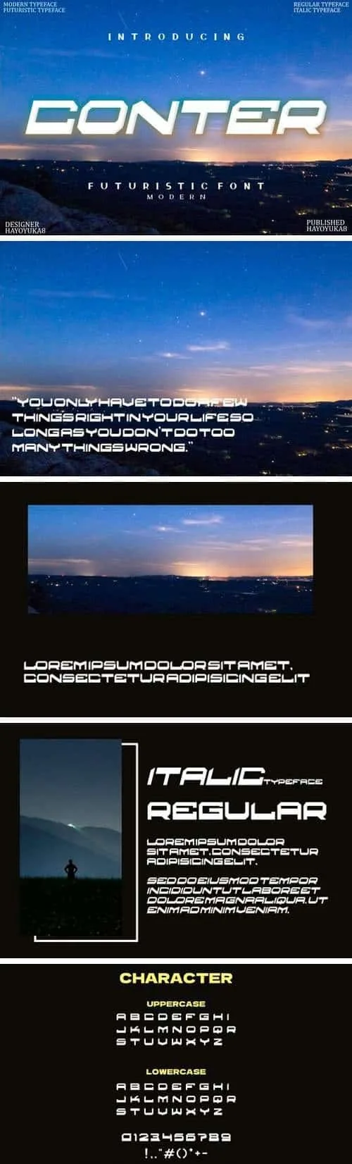 Conter Display Font